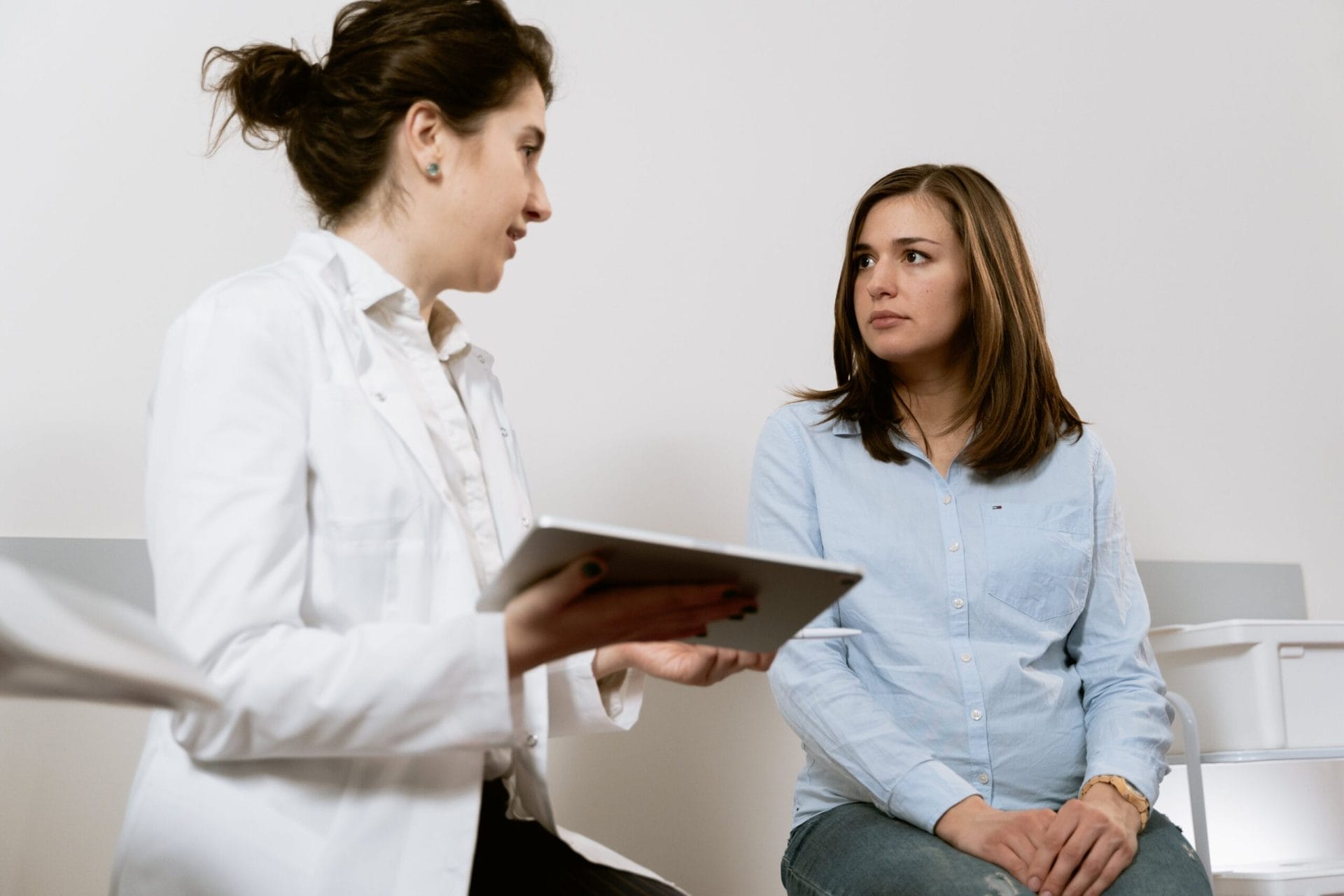 doctor talking to patient